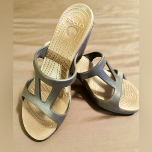 Crocs sandals with heel size 9